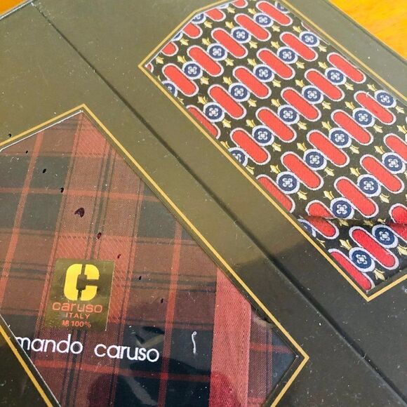 Armando Caruso Neck Tie Diamond Checkered Set - Picture 2 of 2